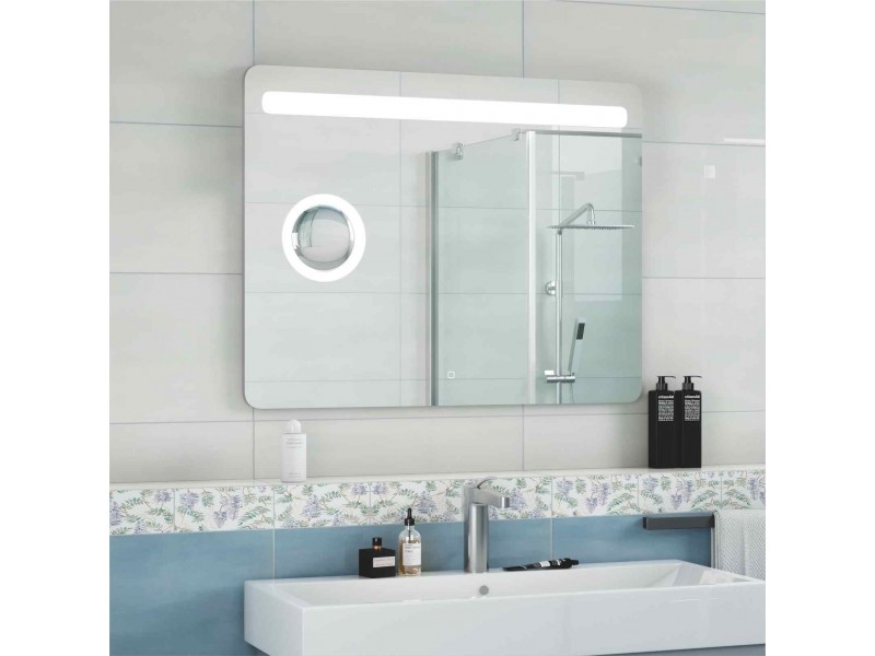 Прямоугольное  Зеркало для ванной комнаты Fibra LED